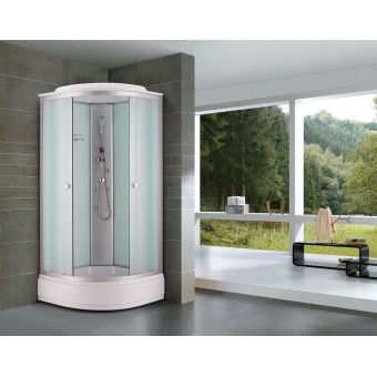 Перейти на страницу товара Душевая кабина Niagara NG-3301-14G, 900х900х2150, низкий поддон 26см, гидромассаж, стекло матовое