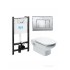 Комплект унитаз подвесной Roca Dama Senso с сидением микролифт + Инсталляция Roca Active WC (кнопка входит в комплект)