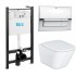 Инсталляция Roca Active WC + Унитаз Roca Gap CLEAN RIM безободковый c микролифтом