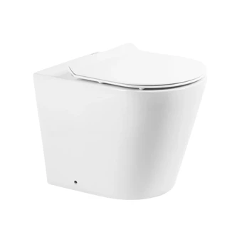 Унитаз приставной BelBagno Flay-r BB1003CBR/SC безободковый, с крышкой микролифт