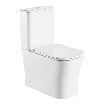 Унитаз-компакт Azario Anteo Square AZ-1218A безободковый, с сиденьем микролифт