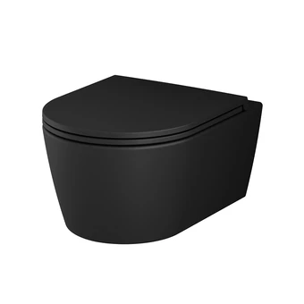 Унитаз подвесной с сиденьем микролифт AM.PM Func укороченный безободковый черный