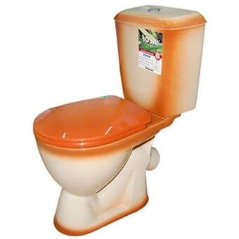 Унитаз-компакт ROSA 'ЛИРА' цвет коричневый декор