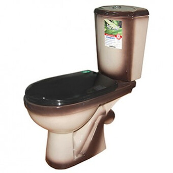 Унитаз-компакт ROSA 'КОМФОРТ' цвет черный декор