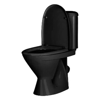 Унитаз-компакт Старый Оскол черный 'АРГО' антивсплеск косой (Стандарт, 1 реж., полипр.)