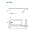 Акриловая ванна 160x70 Santek Санторини 1.WH30.2.494