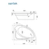 Акриловая ванна 150x100 правая Santek Гоа 1.WH11.2.032