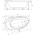 Акриловая ванна 160x100 левая Aquatek Бетта BET160-0000169