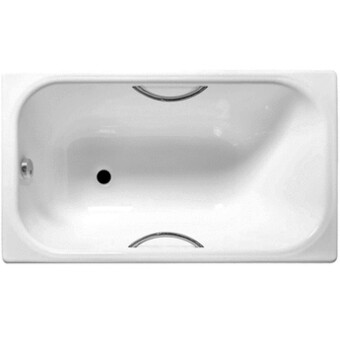 Ванна чугунная Малютка Silver 120х70 с ручками