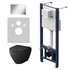 Комплект унитаз с инсталляцией, кнопкой и сиденьем микролифт AM.PM Spirit V2.0 безободковый