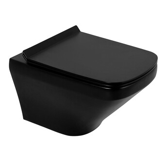 Унитаз подвесной BelBagno Sela BB3201CHR-MB черный матовый