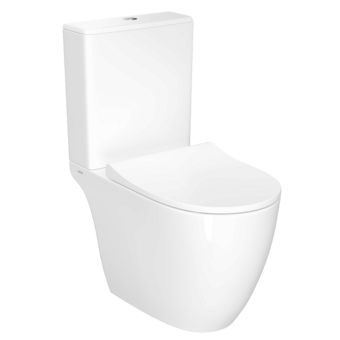 Унитаз-компакт напольный с бачком и сиденьем микролифт VitrA Sento 9830B003-7204 безободковый