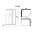 Душевая кабина Niagara Classic NG-33974-14LBKG 90x70x200 с гидромассажем
