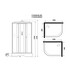 Душевая кабина Niagara Classic NG-33084-14LBKG 100x80x200 с гидромассажем - копия