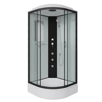 Душевая кабина Niagara Classic 90x90 NG-6701-14G средний поддон, стекло прозрачное, профиль черный