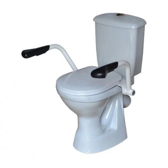 Унитаз-компакт Оскольская Керамика 'ПЕРСОНА' для людей с ОДВ с поручнем опорно-откидным